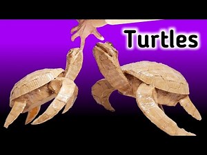 Turtle make from Cardboard and hot glue , Big turtle, looking original turtle making tutorial