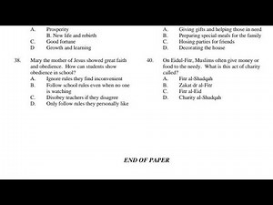 2025 BECE RME Mock 4 Questions