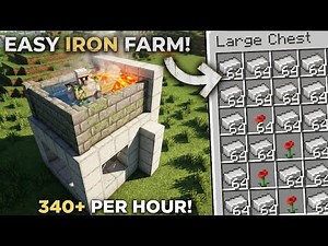 Minecraft Easiest IRON Farm in 1.21+ NEW DESIGN 350+ Per Hour