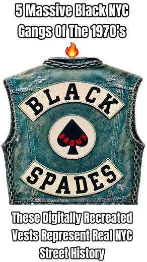 ✊🏿 5 Biggest Black NYC Street Gang Digitally Recreated Vests Of The 1970’s 🔥 #nyc #nyc #history