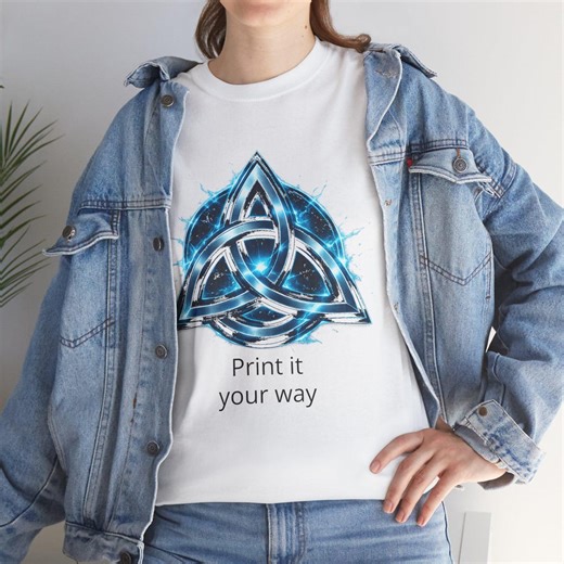Triquetra Celtic Trinity Knot Shirt: Sacred Geometry Symbol Tee - Etsy