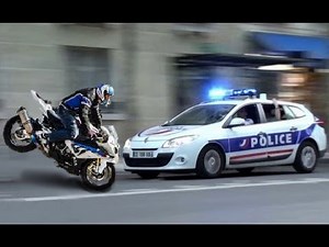 ★ Police VS Moto ★ Police CHASE Motorcycle - Riders WHEELIES - Compilation ✔