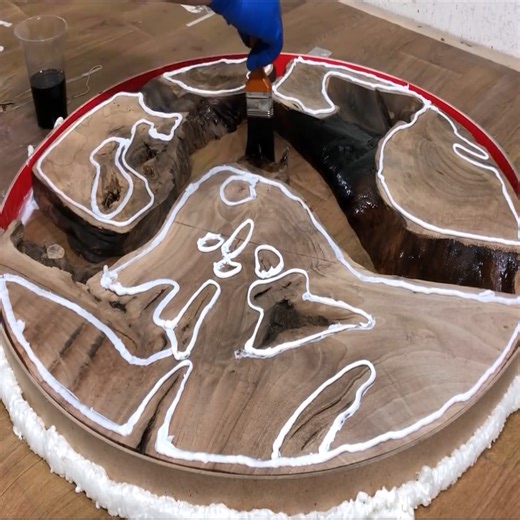 245K views · 582 reactions | Round Epoxy Table Build Woodworking | DIY & Crafts | Facebook