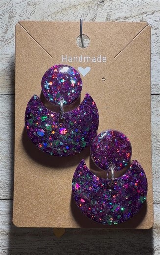 Glitter & Gloss Co. — Moonlit Mirage Crescent Earrings - Etsy
