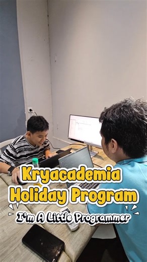 Kryacademia on Instagram: "Kryative Holiday Program: I'm a little programmer! Our students are spending their holiday learning how to code, build simple websites, and create games in a fun and guided environment. Through hands-on activities, they explore logical thinking, creativity, and problem-solving, while getting familiar with real programming concepts, step by step. Learning doesn’t stop during the holidays, it just becomes more exciting 🚀 Stay tuned for more highlights from our program!"