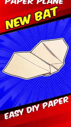 how to make a bat paper airplane - flapping wings step by step