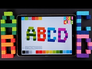 Make Magnetic ABCD Letters Minecraft Style with Pixio Mini Cubes - tutorial (STEM)
