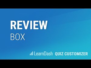 LearnDash Quiz Review Box Customization