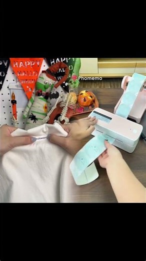 Ironing labels?You can diy your Halloween clothes with P12 label maker#labelmaker