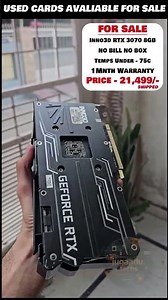 Inno3d RTX 3070 8gb for sale