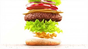 Burger Falling Beef Bun Vegetables Slow Stock Footage Video (100% Royalty-free) 3466896185 | Shutterstock
