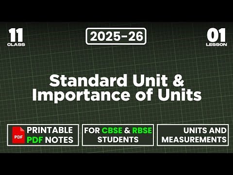 Standard Unit | Class - 11 Physics | Units & Measurements Lecture - 02 | Physics by PJ Sir