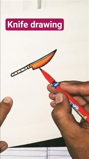 how to draw beautiful knife 🔪 drawing #art #knifeskills #shotrs