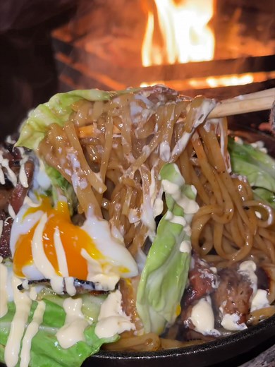焼きそばホルモンのバーベキュー体験