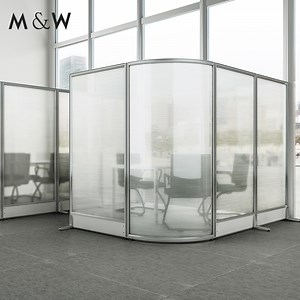 [Hot Item] Modular Flexible Mobile Wooden Portable Wall Partition MDF Board Partition Mobile Screen Divider