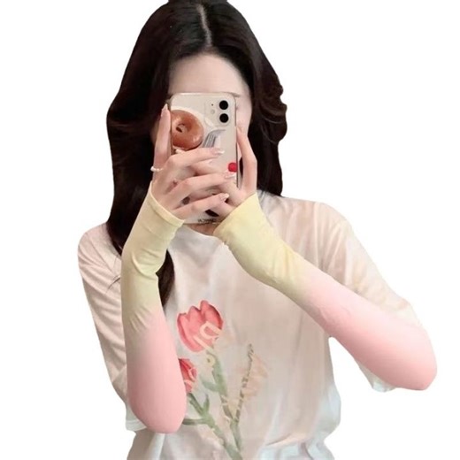 JJT Ice Sleeve Female Gradient Color Viscose Fiber Sun-Protection Oversleeves Driving Cycling Arm Sleeves Loose UV Protection Sunscreen Ice Sleeve | Lazada PH