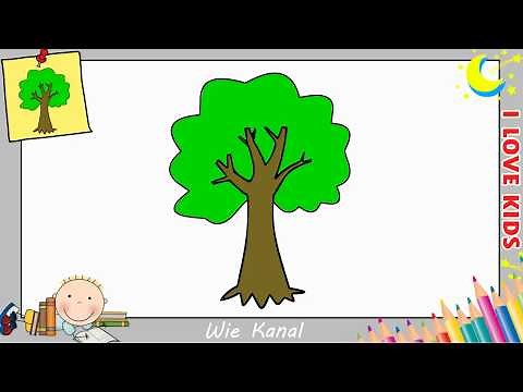 Baum zeichnen lernen EINFACH für anfänger & kinder