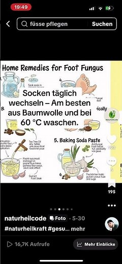 Nie wieder Fußpilz! Dieses natürliche Hausmittel wirkt WIRKLICH 🍋🔥