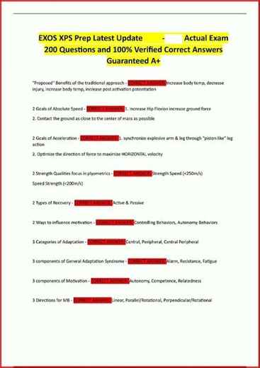 Exos Xps Prep Latest Update Actual Exam 200 Questions And 10 video