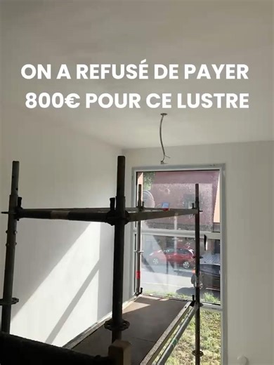 Pose d’un lustre à moindre prix #budget #interiordesign #home