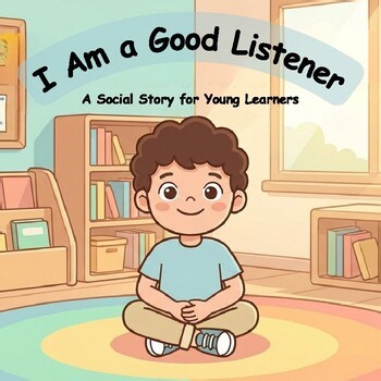 I Am a Good Listener | Social Story SEL Emergent Reader Kindergarten PreK