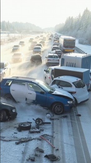 ICE ROAD MADNESS! Cars Sliding with 0% Grip! 😱