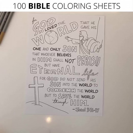 2.8K views · 20K reactions |  Grab your crayons... 100 Printable Bible Coloring Pages: ✅ Verse Posters ✅ Dot-to-Dot ✅ Traditional Coloring Pages ✅ Color By Numbers ✅ Learn to Draw ✅ Cut, Paste, & Color Puzzles  https://teachsundayschool.com/i/100coloringpagesfb/ | Christianity Cove | Facebook
