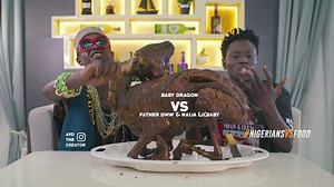 580K views · 19K reactions | Today we challenge Father DMW and Naija lil'baby on a spicy grilled Dragon bbq for 10min. | Nigerians VS Food | Facebook