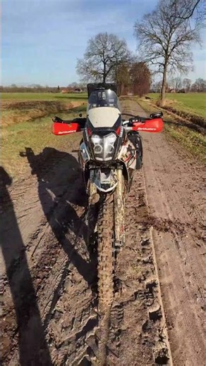 Starting the Yamaha Tenere 700 in the sand.