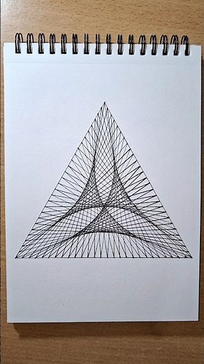 Mesmerizing Triangle String Art 😱 | Easy Line Illusion Drawing