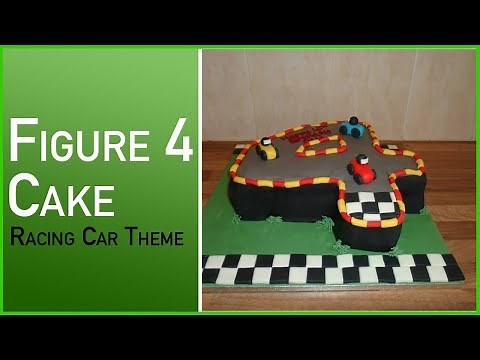 How To Make A Figure 4 Cake - Racing Car Cake with a Track Theme