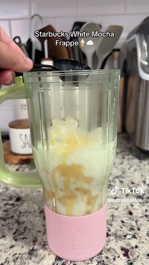 Starbucks White Mocha Frappe at Home | Easy Iced Coffee
