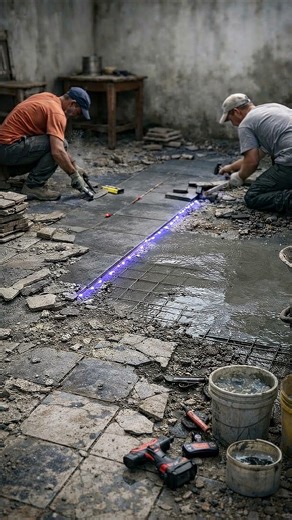 I Built a Futuristic LED Patio from SCRUMPY Tiles! 😱 (Satisfying Transformation) #backyard #home