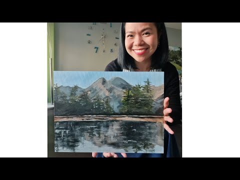 Lake Reflections| Acrylic Painting Tutorial by Cheryl Navarro