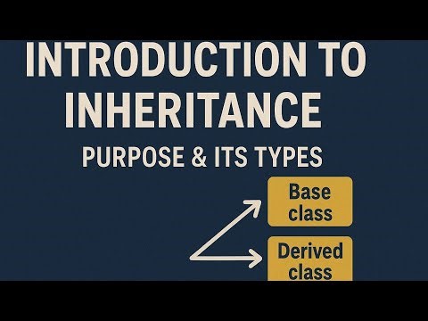 Introduction to Inheritance | Purpose & its types | Object Oriented Programming | OOPM RGPV