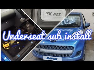 2010 Peugeot 107 Inphase USW300 Underseat Subwoofer install.