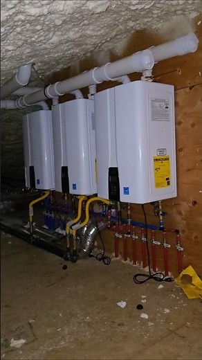 🔥🚿Triple Tankless Water Heater Install- Expert Plumbing Advice #plumber #plumbing #plumbingtips