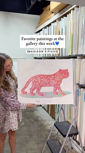 An art collection has this way of capturing something about the person who’s collected them. When we see collectors’ homes & all the art they’ve brought into them, it helps us get to know them in a new way. It’s this lovely little connection between the artist, the art itself, the gallery, and the people with whom the art resonates. I think that’s why I always love hearing which paintings people are gravitating towards💙 So of course, we had to ask Madison (our resident gallery assistant/ art en