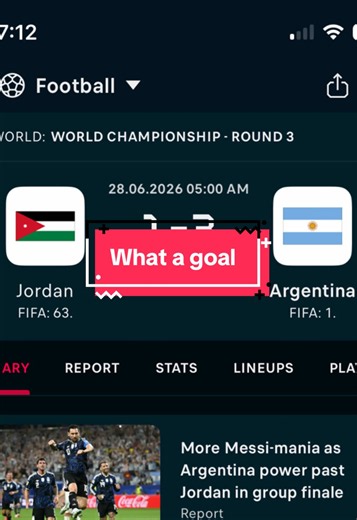 Messi goal today: Argentina vs Jordan highlights