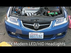 Acura TSX AKKON LED/HID Headlights, Review and Install!