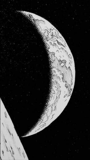 La Luna y la Tierra con Microfibras