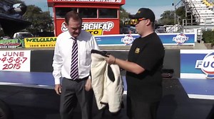 IPSWICH MAYOR PAUL PISASALE SUITS UP AHEAD OF FUCHS WINTERNATIONALS - http://bit.ly/1HJI7Is Ipswich Mayor Paul Pisasale has today enjoyed a taste of Australia’s biggest show in drag racing – the Fuchs Winternationals (4-7 June). The four day event will bring more than 500 racers and an estimated 30,000 spectators to Willowbank Raceway and the city of Ipswich from Thursday, with the Mayor taking some time out of his busy schedule to experience a small taste of the action first-hand today. While h