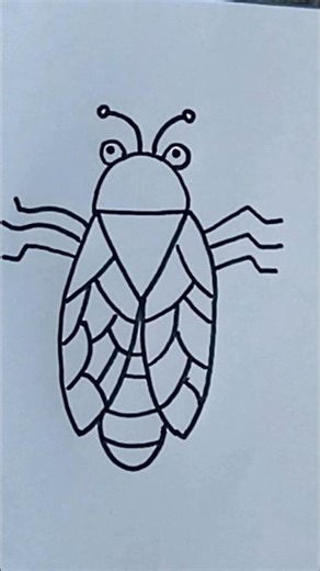 Cockroach Drawing Easy For kids 🪳 #shorts #trending #drawing #viral #art #cockroach #easy #ytshorts