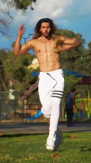 Outdoor Fitness Moves with a Muscular Male