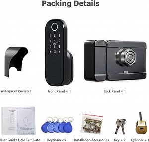 [Hot Item] Waterproof Outdoor Electronic Intelligent Digital Combination Fingerprint Smart Keyless Entry Wooden Door Keypad Lock