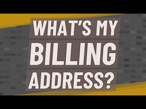 What's my billing address?