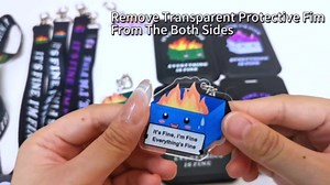 12PCS Dumpster Fire Lanyards for Id Badges Bulk Funny Lanyards Cruise Ship Breakaway Lanyard ID Badge Holder Retractable Keychain Teacher Nurse Coworker Appreciation Office Gifts for ID Badges Keys