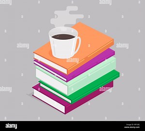 The isometric illustration of a stack of books Stock Vector Image & Art - Alamy
