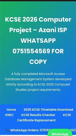 azani ISP dfd and erf diagrams WhatsApp 0751554569 kcse computer project 2026