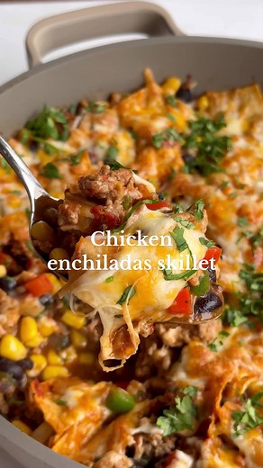 High-Protein Chicken Enchiladas Skillet Recipe